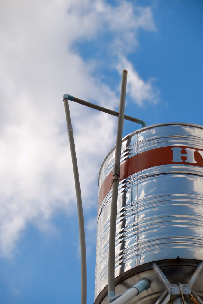 Storage water tank representing storage geyser service